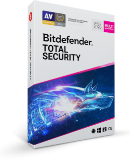 Bitdefender Total Security 2020 - Licença para 5 Dispositivos