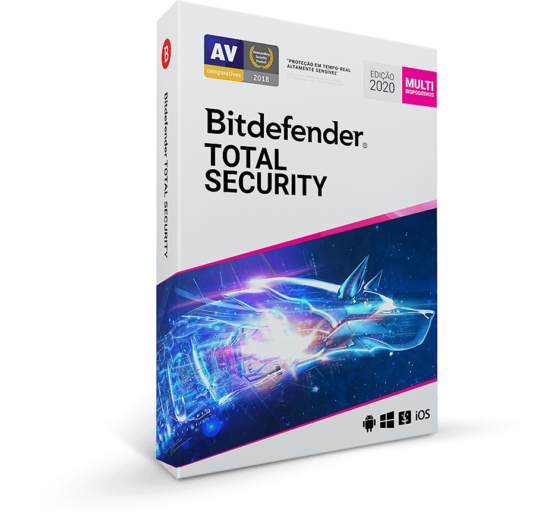 Bitdefender Total Security 2020 - Licença para 5 Dispositivos